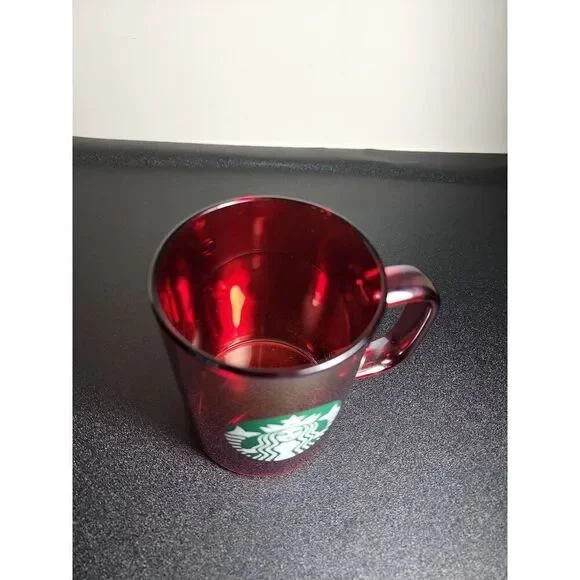 Starbucks Holiday 2019 Red Iridescent Holiday Edition Cup Glass 14 Oz - Picture 3 of 4